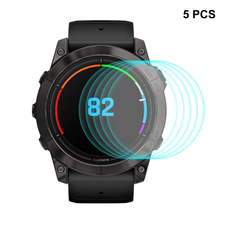 For Garmin Epix Pro Gen 2 51mm 5pcs ENKAY 0.2mm 9H Tempered Glass Screen Protector Watch Film - Screen Protector by ENKAY | Online Shopping South Africa | PMC TechLife