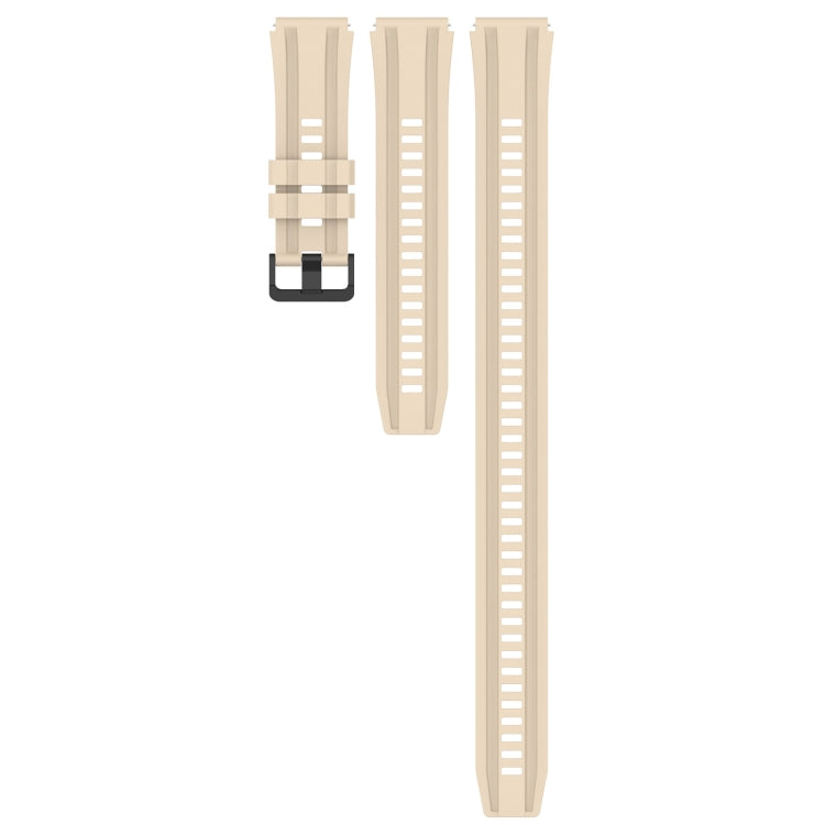 For Huawei Watch 3 Pro Long & Short Sports Solid Color Silicone Watch Band Set(Khaki) - Watch Bands by PMC TechLife | Online Shopping South Africa | PMC TechLife