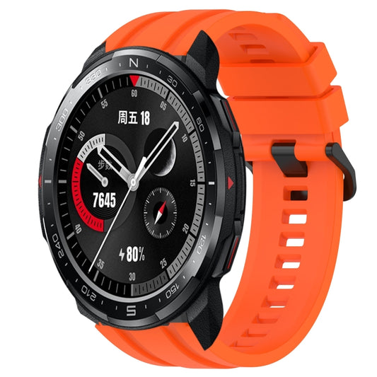 For Honor Watch GS Pro Long & Short Sports Solid Color Silicone Watch Band Set(Orange) - Watch Bands by PMC Jewellery | Online Shopping South Africa | PMC Jewellery