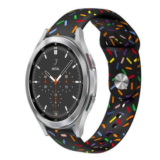 For Samsung Gear S2 Classic Sports Rainbow Dots Silicone Buckle Watch Band(Black) - Watch Bands by PMC Jewellery | Online Shopping South Africa | PMC Jewellery