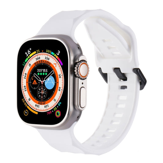 For Apple Watch 3 42mm Ripple Silicone Sports Watch Band(White) - Watch Bands by PMC Jewellery | Online Shopping South Africa | PMC Jewellery