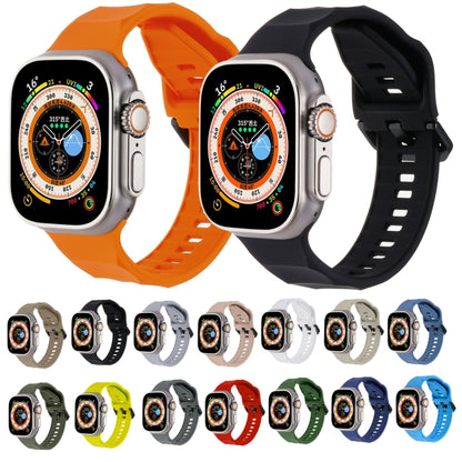 For Apple Watch 42mm Ripple Silicone Sports Watch Band(Dark Grey) - Watch Bands by PMC Jewellery | Online Shopping South Africa | PMC Jewellery