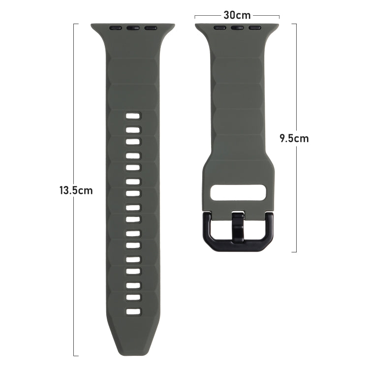 For Apple Watch 3 42mm Ripple Silicone Sports Watch Band(Brown) - Watch Bands by PMC Jewellery | Online Shopping South Africa | PMC Jewellery