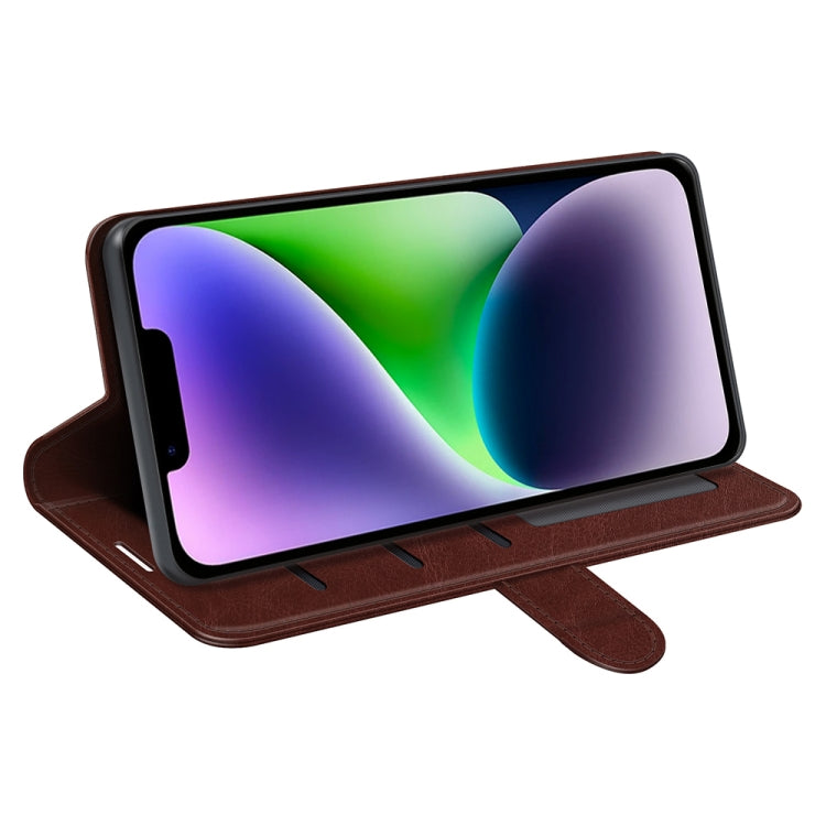 For iPhone 15 R64 Texture Horizontal Flip Leather Phone Case(Brown) - free shipping - PMC TechLife - Order now!