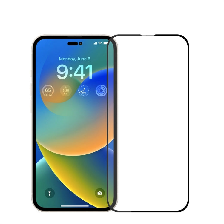 For iPhone 15 Pro Max PINWUYO 9H 2.5D Full Screen Tempered Glass Film(Black) - iPhone 15 Pro Max Tempered Glass by PINWUYO | Online Shopping South Africa | PMC TechLife | Buy Now Pay Later Mobicred