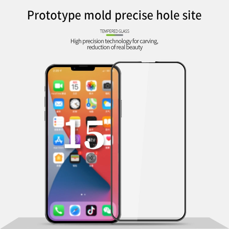 For iPhone 15 Pro Max PINWUYO 9H 3D Curved Full Screen Explosion-proof Tempered Glass Film(Black) - iPhone 15 Pro Max Tempered Glass by PINWUYO | Online Shopping South Africa | PMC TechLife | Buy Now Pay Later Mobicred