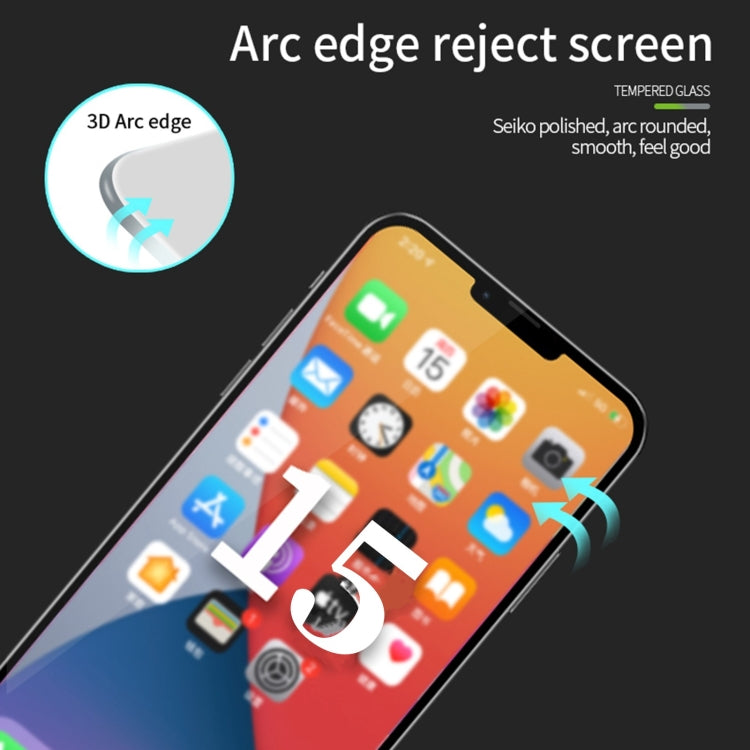 For iPhone 15 Pro Max PINWUYO 9H 3D Curved Full Screen Explosion-proof Tempered Glass Film(Black) - iPhone 15 Pro Max Tempered Glass by PINWUYO | Online Shopping South Africa | PMC TechLife | Buy Now Pay Later Mobicred