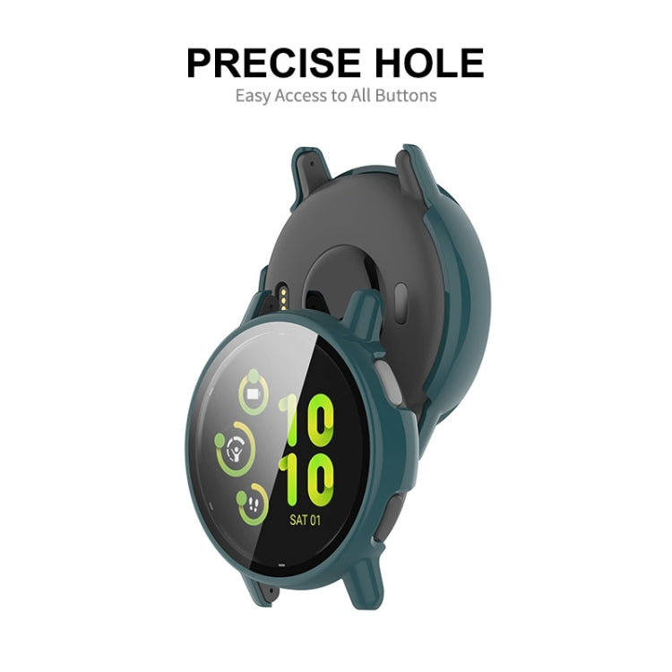 Compatible with Garmin Active 5 ENKAY Hat-Prince Full Coverage PC + Tempered Glass Film Integrated Watch Case(Ivory White) - Watch Cases by ENKAY | Online Shopping South Africa | PMC TechLife | Buy Now Pay Later Mobicred