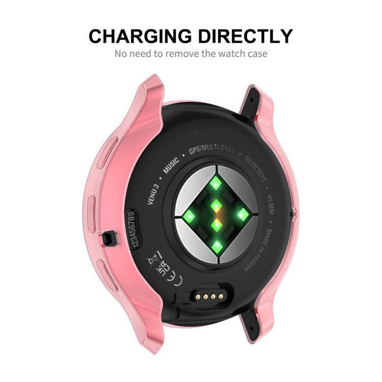 Compatible with Garmin Venu 3 ENKAY Hat-Prince Full Coverage Electroplated TPU Watch Case with Screen Protection(Black) - free shipping - PMC TechLife - Order now!