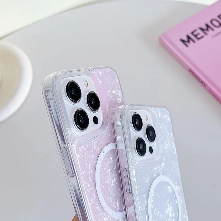 For iPhone 15 Shell Texture MagSafe TPU Phone Case(Purple) - free shipping - PMC TechLife - Order now!