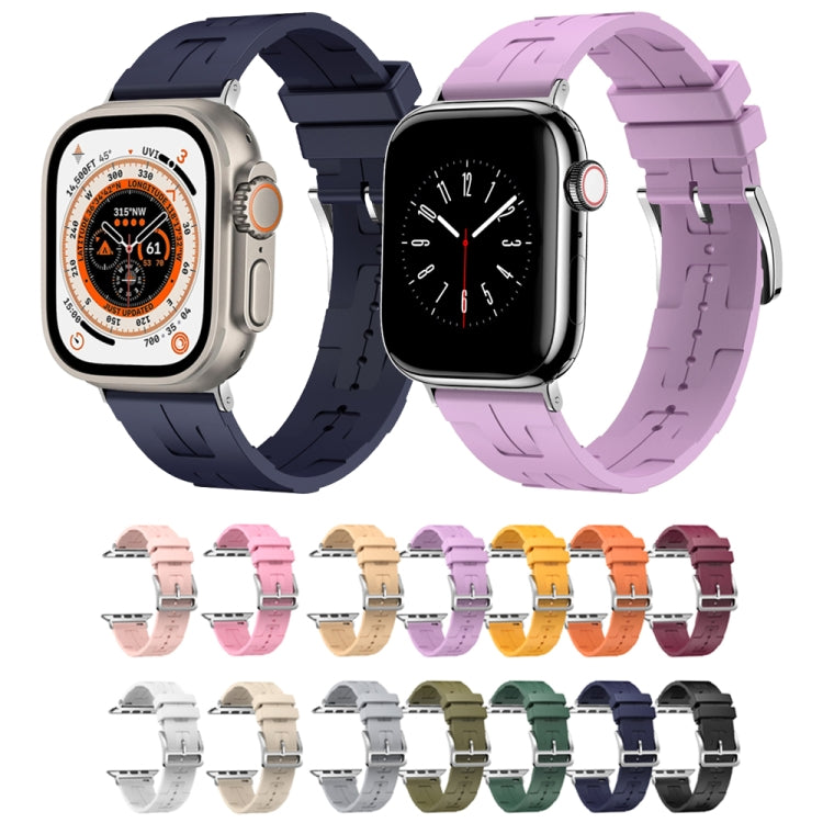 For Apple Watch Series 8 41mm H Texture Soft Silicone Buckle Watch Band(Light Pink) - free shipping - PMC TechLife - Order now!