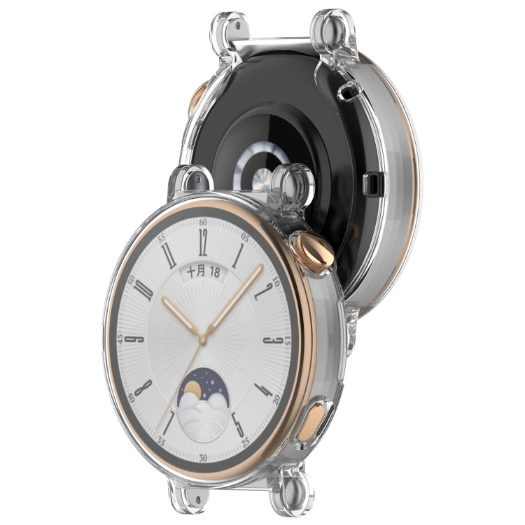 For Huawei Watch GT4 41mm Full Coverage TPU Electroplated Watch Protective Case(Transparent White) - free shipping - PMC TechLife - Order now!