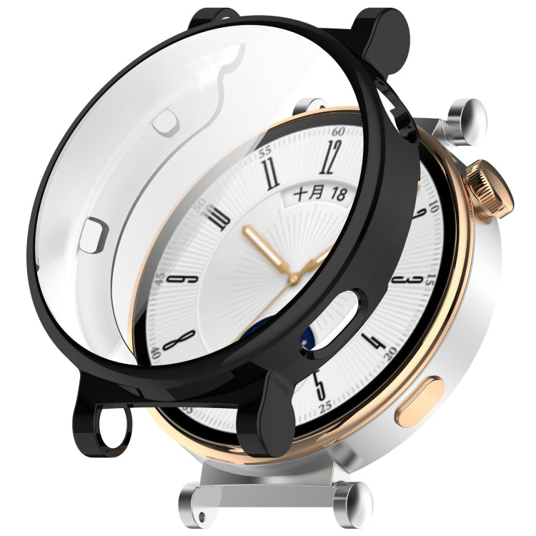 For Huawei Watch GT4 41mm Full Coverage TPU Electroplated Watch Protective Case(Black) - Watch Cases by PMC TechLife | Online Shopping South Africa | PMC TechLife