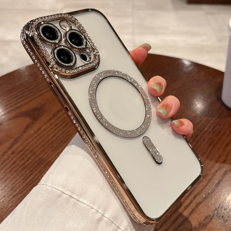 For iPhone 14 Pro Diamond Plated MagSafe TPU Phone Case(Gold) - free shipping - PMC TechLife - Order now!