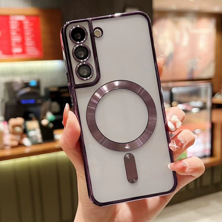 For Samsung Galaxy S21 5G MagSafe Electroplating TPU Phone Case(Purple) - Galaxy S21 5G Cases by PMC TechLife | Online Shopping South Africa | PMC TechLife