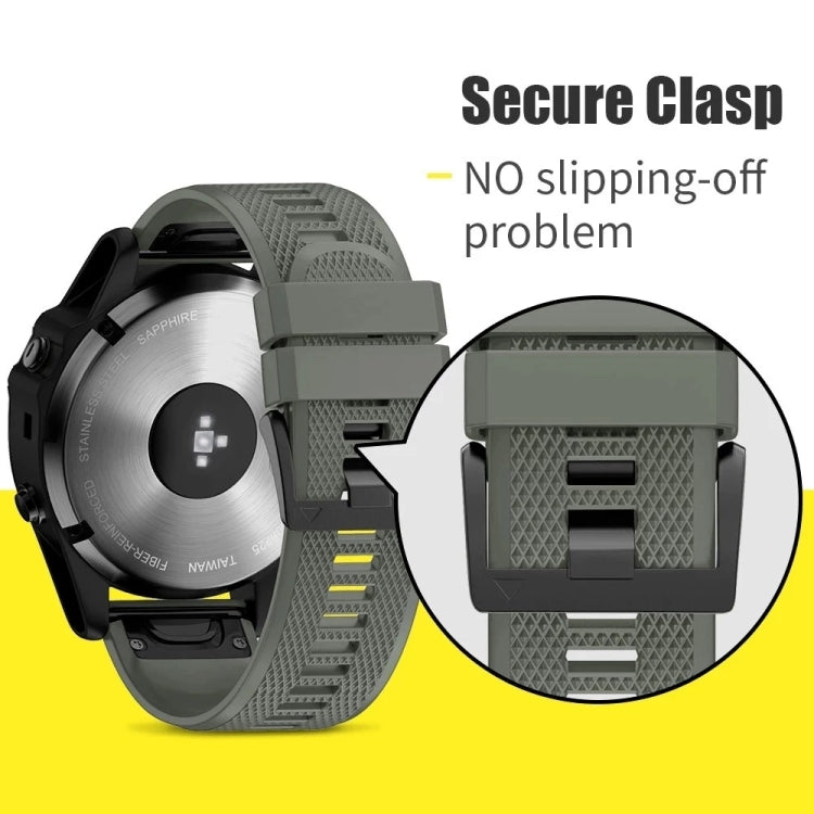 Compatible with Garmin Enduro 2 26mm Quick Release Silicone Watch Band(Black) - Watch Bands by PMC TechLife | Online Shopping South Africa | PMC TechLife | Buy Now Pay Later Mobicred