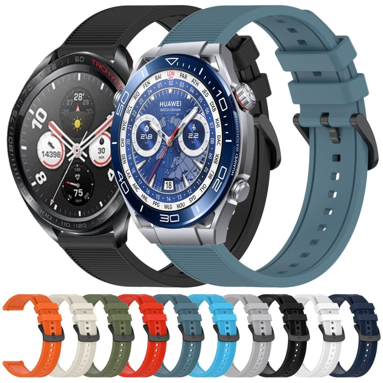 For Huawei Watch Buds 22mm Textured Silicone Solid Color Watch Band(Green) - Watch Bands by PMC TechLife | Online Shopping South Africa | PMC TechLife