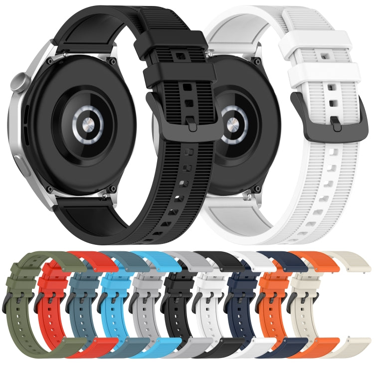 For Huawei Watch Buds 22mm Textured Silicone Solid Color Watch Band(Grey) - Watch Bands by PMC TechLife | Online Shopping South Africa | PMC TechLife