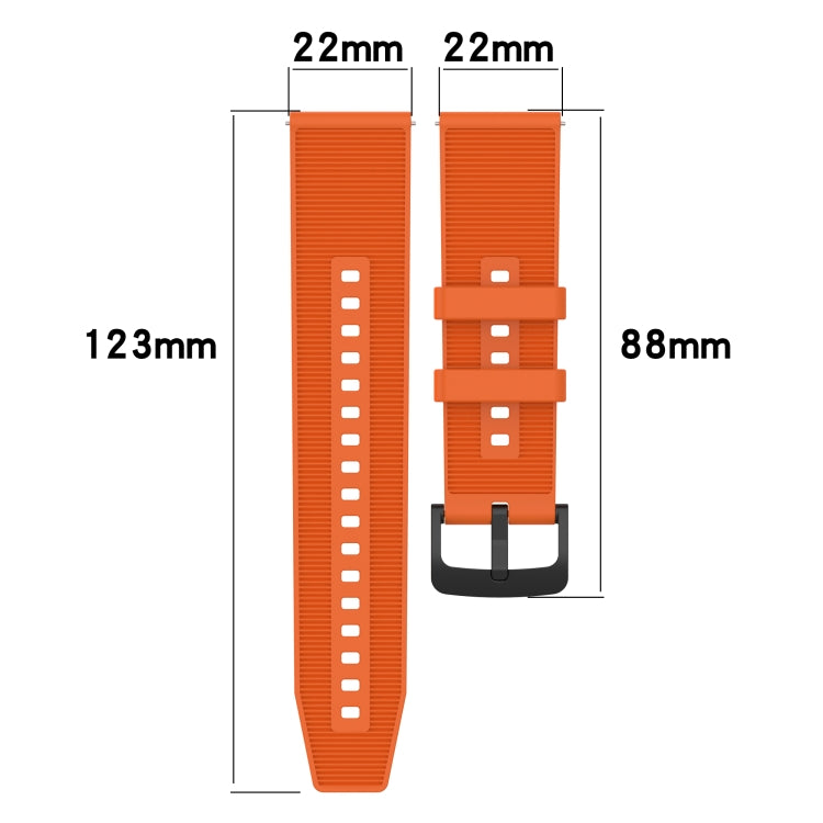 For Huawei Watch Ultimate 22mm Textured Silicone Solid Color Watch Band(Sky Blue) - Watch Bands by PMC TechLife | Online Shopping South Africa | PMC TechLife