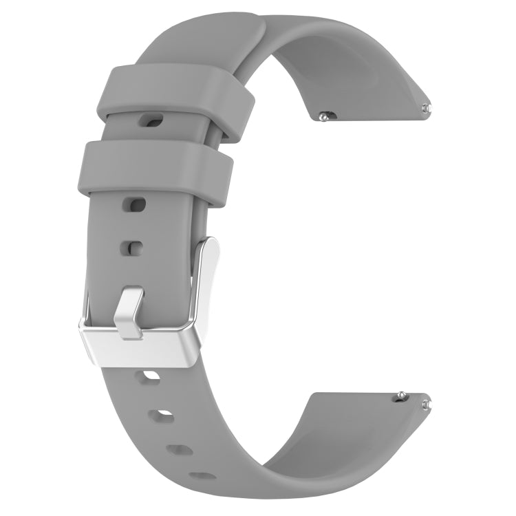 Compatible with Garmin Venu SQ 20mm Smooth Solid Color Silicone Watch Band(Grey) - Watch Bands by PMC TechLife | Online Shopping South Africa | PMC TechLife | Buy Now Pay Later Mobicred