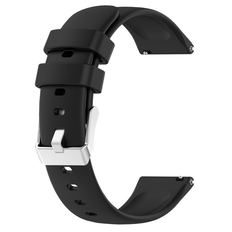 Compatible with Garmin Compatible witherunner 245 20mm Smooth Solid Color Silicone Watch Band(Black) - free shipping - PMC TechLife - Order now!