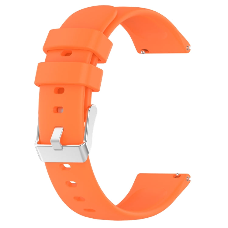 For Samsung Galaxy Watch 5 Pro  45mm 20mm Smooth Solid Color Silicone Watch Band(Orange) - Watch Bands by PMC TechLife | Online Shopping South Africa | PMC TechLife | Buy Now Pay Later Mobicred