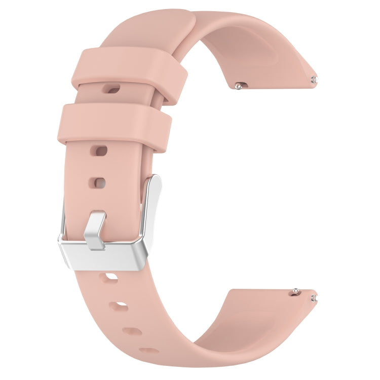 For Huawei Watch 2 20mm Smooth Solid Color Silicone Watch Band(Pink) - Watch Bands by PMC TechLife | Online Shopping South Africa | PMC TechLife | Buy Now Pay Later Mobicred