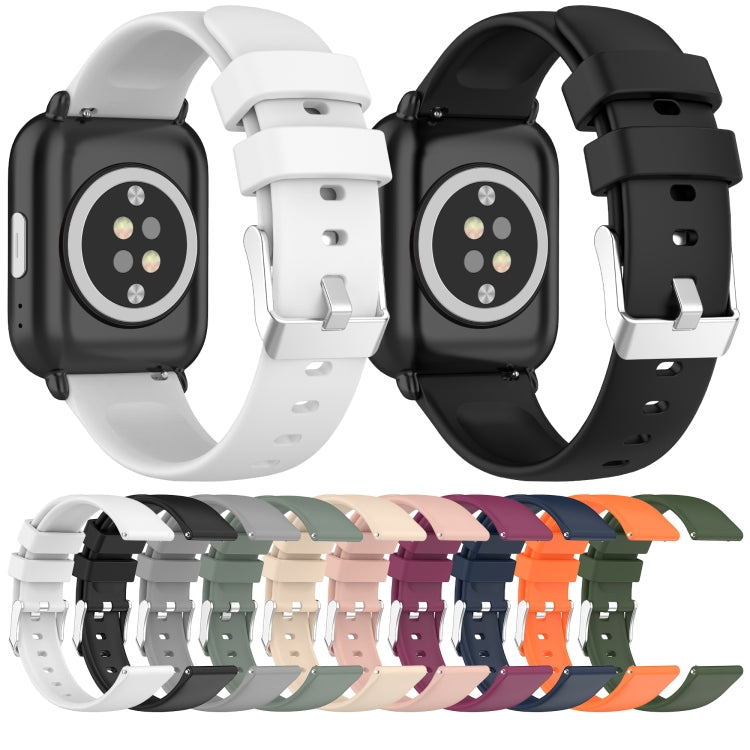 For Huawei Watch 2 20mm Smooth Solid Color Silicone Watch Band(Pink) - Watch Bands by PMC TechLife | Online Shopping South Africa | PMC TechLife | Buy Now Pay Later Mobicred