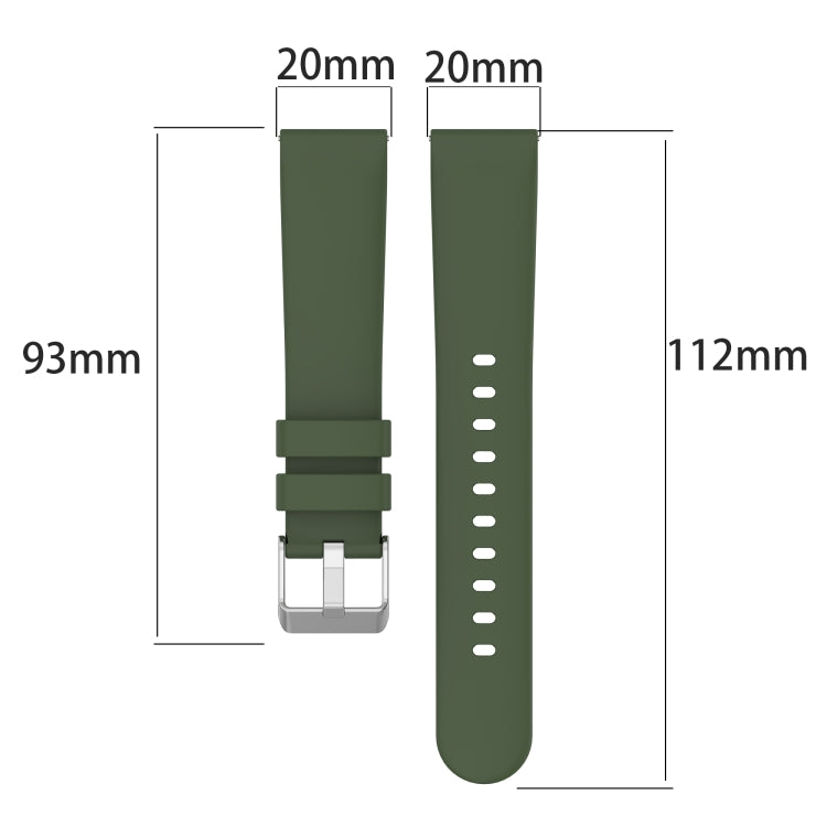 For Huawei Watch 2 20mm Smooth Solid Color Silicone Watch Band(Midnight Blue) - free shipping - PMC TechLife - Order now!