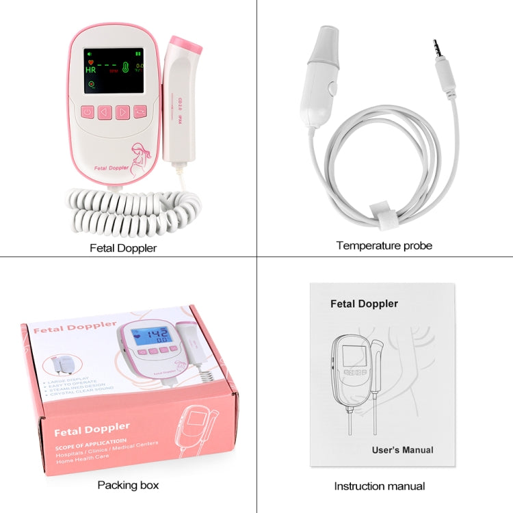 FD20P Fetal Doppler Ultrasound Baby Heartbeat Detector Monitor - Heart Rate Monitoring by PMC Jewellery | Online Shopping South Africa | PMC Jewellery