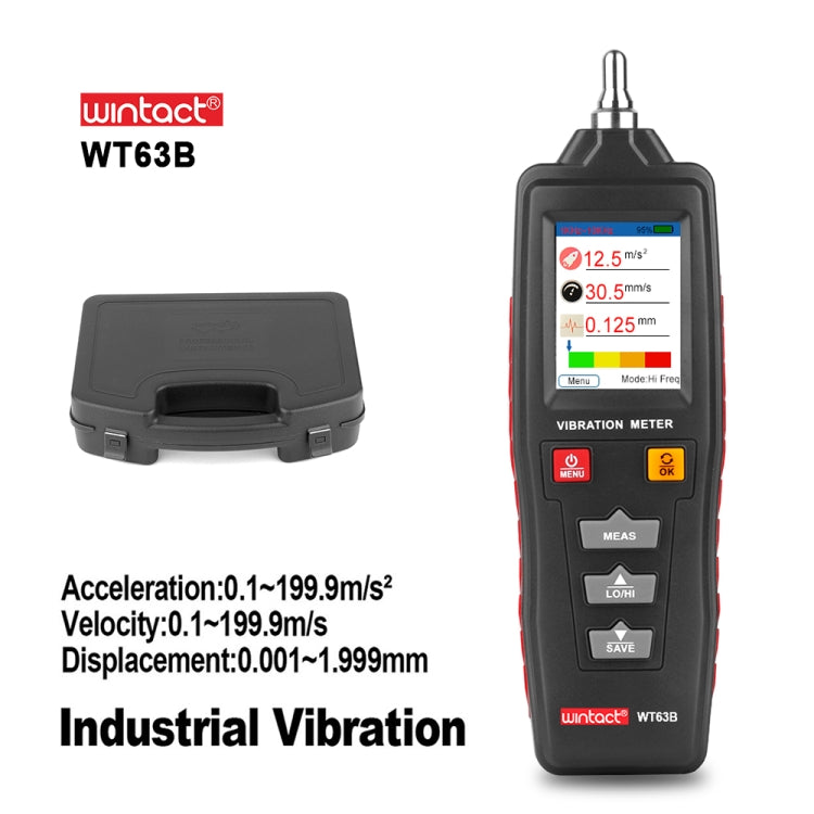 WINTACT WT63B Handheld Vibration Analyzer Digital Vibration Meter - Other Tester Tool by Wintact | Online Shopping South Africa | PMC Jewellery | Buy Now Pay Later Mobicred