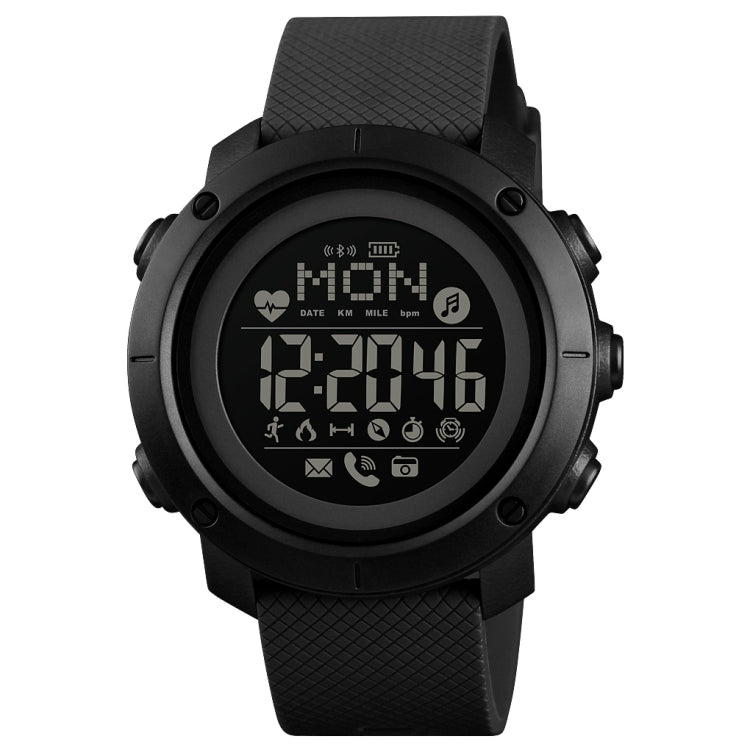 SKMEI 1511 Simple Bluetooth Men Smart Waterproof Compass Adult Smart Watch(Rubber Shell Black) - Sport Watches by SKMEI | Online Shopping South Africa | PMC Jewellery | Buy Now Pay Later Mobicred