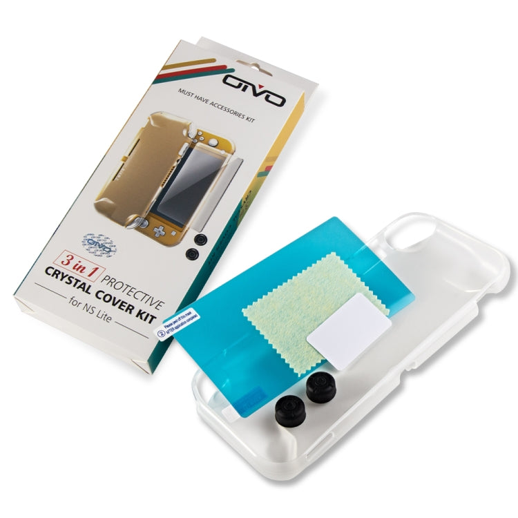 3 In 1 Protective case for Nintendo switch Lite Game Accessories(Clear Black) - Cases by OIVO | Online Shopping South Africa | PMC Jewellery