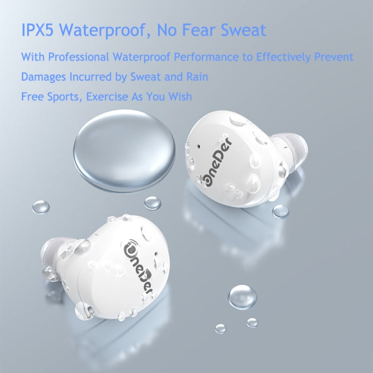 OneDer W12 Wireless Earphone with Waterproof IPX5 HD Stereo Sound TWS Bluetooth Earphone(Black) - free shipping - PMC TechLife - Order now!