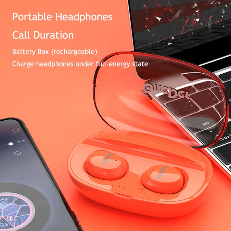 OneDer W12 Wireless Earphone with Waterproof IPX5 HD Stereo Sound TWS Bluetooth Earphone(Orange) - TWS Earphone by OneDer | Online Shopping South Africa | PMC Jewellery