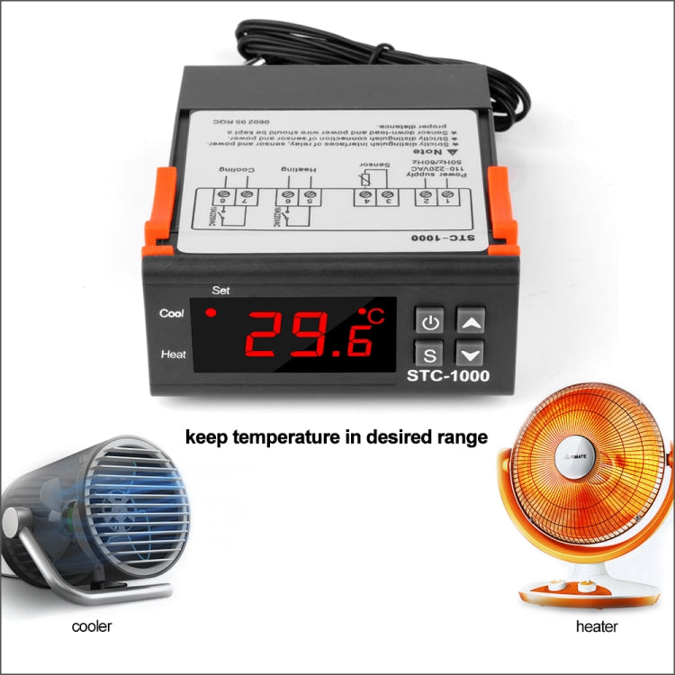 STC-1000 24V Digital Temperature Controller LED Temperature Regulator Thermostat for Incubator Relay 10A Heating and Cooling - Thermostat & Thermometer by PMC TechLife | Online Shopping South Africa | PMC TechLife | Buy Now Pay Later Mobicred