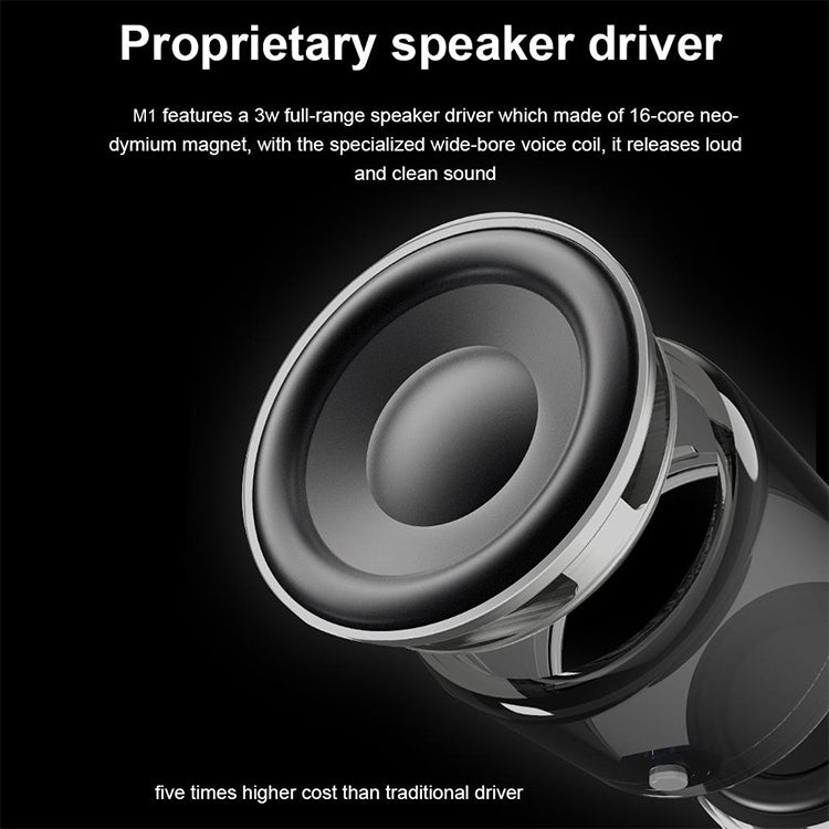 M1 Mini Bluetooth Subwoofer Speaker Portable Aluminium Alloy Wireless TWS Bluetooth, Support Handfree Call(Moonlight Silver) - Mini Speaker by PMC Jewellery | Online Shopping South Africa | PMC Jewellery