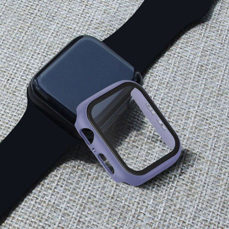 ENKAY Hat-prince Full Coverage PC Case + Tempered Glass Protector for Apple Watch Series 5 / 4 40mm(Blue) - Watch Cases by ENKAY | Online Shopping South Africa | PMC TechLife | Buy Now Pay Later Mobicred