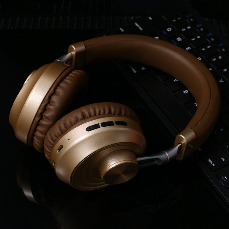 VJ083 Folding Wireless Headset Bluetooth Competitive Game Music Sports Plug Cartoon Wireless Headset(Gold) - Headset & Headphone by PMC TechLife | Online Shopping South Africa | PMC TechLife
