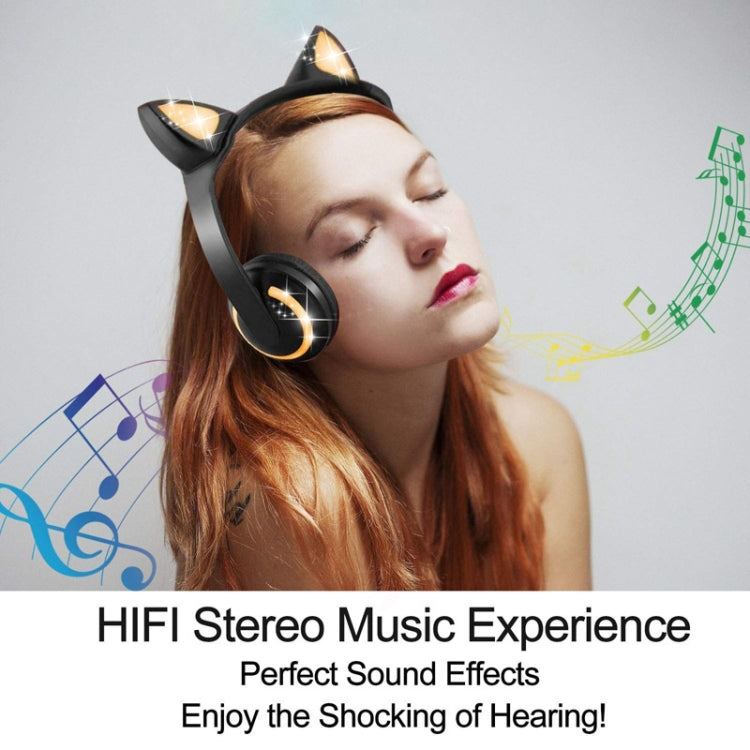 ZW19 LED 7 Colors light Bluetooth Stereo Wireless Headphones Cat Ear Flashing Glowing  Gaming Headset Earphone(Deer Fairy) - Headset & Headphone by PMC Jewellery | Online Shopping South Africa | PMC Jewellery