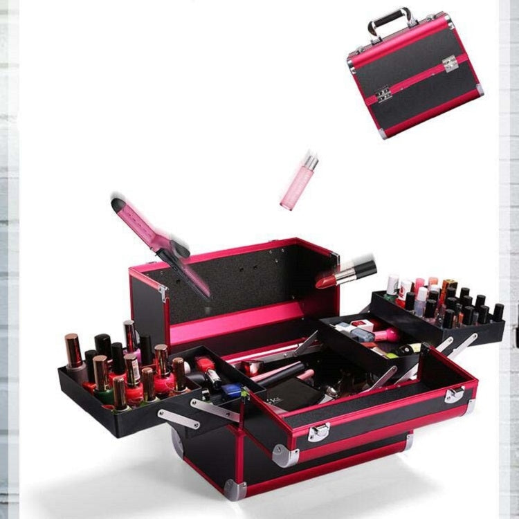 Professional Makeup Box Beauty Salon Manicure Toolbox, Color:Coral Powder - Storage Boxes by PMC Jewellery | Online Shopping South Africa | PMC Jewellery