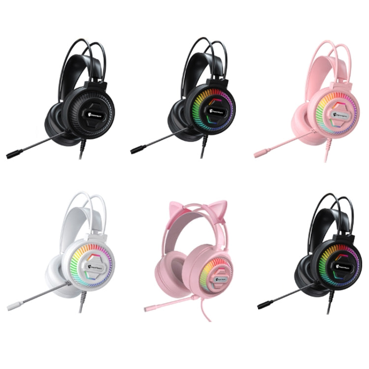 PANTSAN PSH-400 USB Computer Head-Mounted Luminous RGB Wired Headset, Specification:3.5mm Black - free shipping - PMC TechLife - Order now!