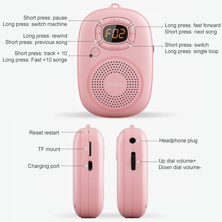 Rolton E200 Mobile Phone Wireless Bluetooth Speaker Mini Portable Outdoor Small Audio Subwoofer Speaker(Blue) - Mini Speaker by Rolton | Online Shopping South Africa | PMC TechLife | Buy Now Pay Later Mobicred