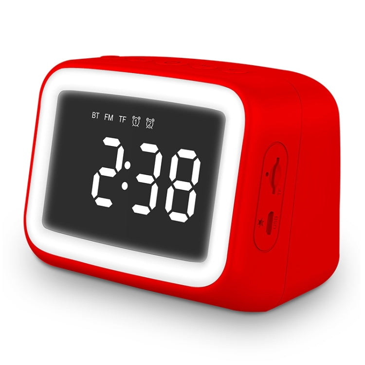 AEC BT-511 Mini LED HD Mirror Bluetooth Speaker, Support 32GB TF Card & 3.5mm AUX & Dual Alarm Clock & Real-time Temperature & Hands-free Calling(Red) - Mini Speaker by AEC | Online Shopping South Africa | PMC Jewellery