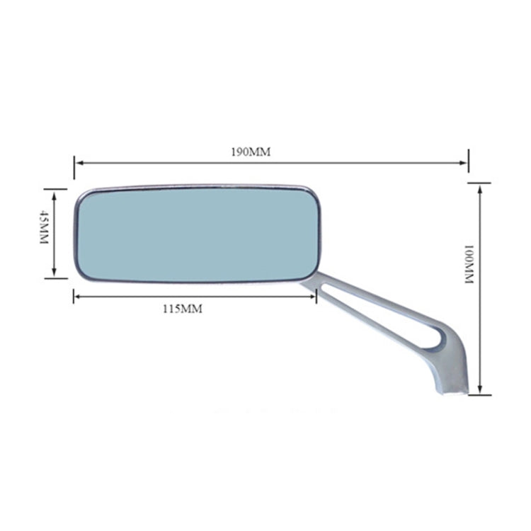 Anti-glare Square Aluminum Motorcycle Modified Rearview Mirror - Side Mirrors by PMC TechLife | Online Shopping South Africa | PMC TechLife | Buy Now Pay Later Mobicred