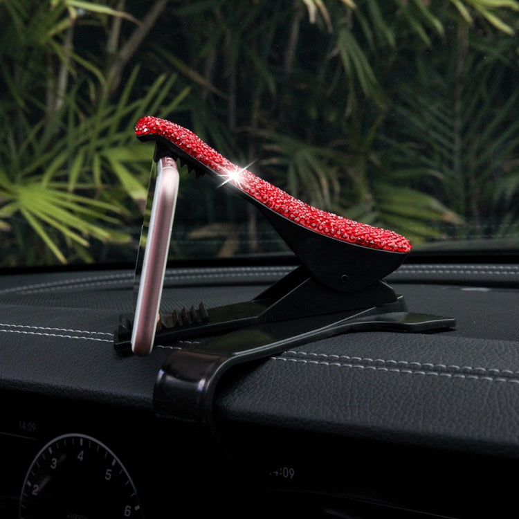 Diamond Car Phone Holder 360 Degree Rotating Creative Car Dashboard Mobile Holders(Red) - Car Holders by PMC TechLife | Online Shopping South Africa | PMC TechLife