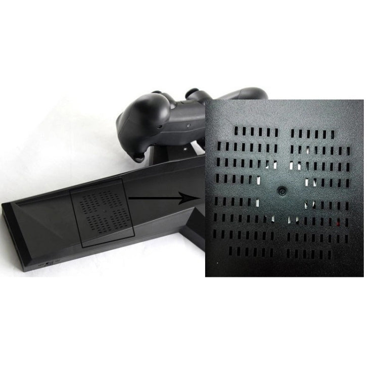 Game Console Radiator And Dual Handle Charging Base For PS4 / PS4 Slim(Black) - Holder by PMC TechLife | Online Shopping South Africa | PMC TechLife