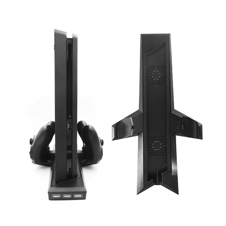 Game Console Radiator And Dual Handle Charging Base For PS4 / PS4 Slim(Black) - Holder by PMC TechLife | Online Shopping South Africa | PMC TechLife