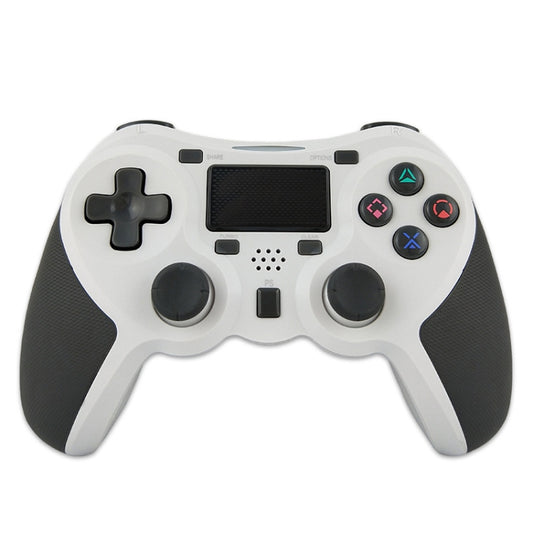 Rubberized Wireless Game Controller Bluetooth Handle for PS4 Host(White) - Gamepads by PMC Jewellery | Online Shopping South Africa | PMC Jewellery