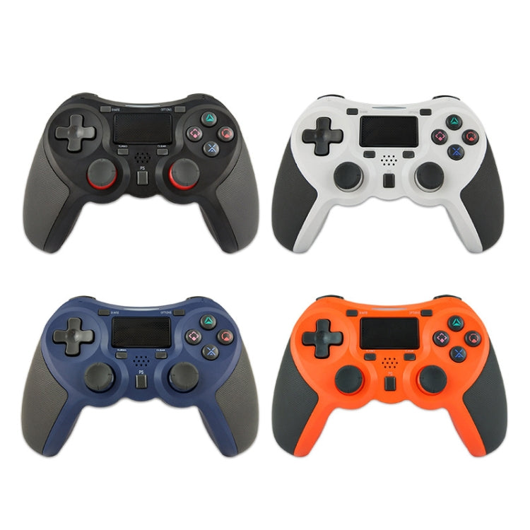 Rubberized Wireless Game Controller Bluetooth Handle for PS4 Host(Orange) - Gamepads by PMC Jewellery | Online Shopping South Africa | PMC Jewellery